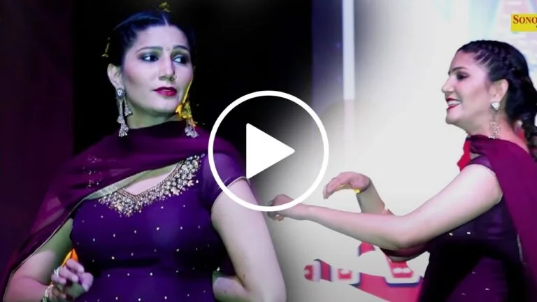 sapna choudhary dance black night purple suit